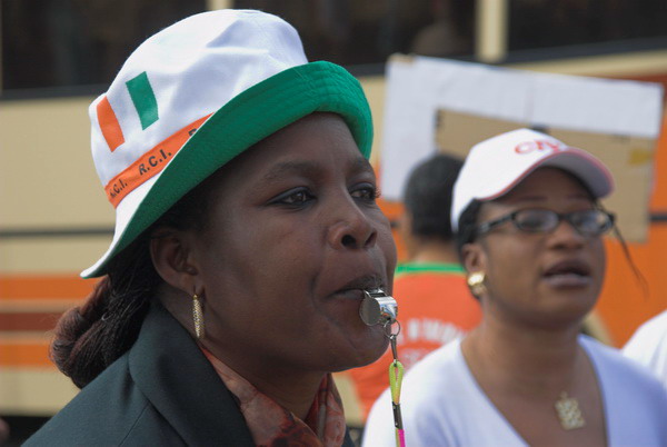Ivorian Women Protest &copy; 2006, Peter Marshall