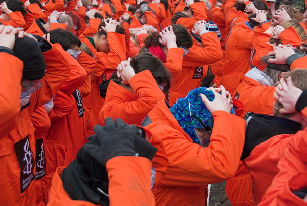 Amnesty 'Close Guantanamo' demo, US Embassy, London &copy; Peter Marshall, 2007